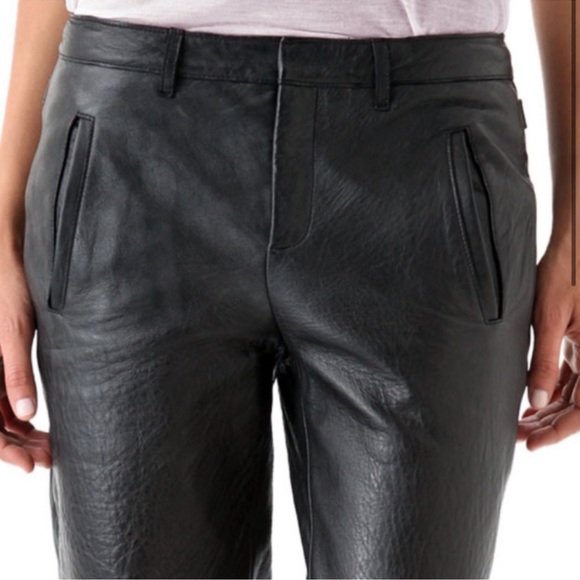 Helmet Lang Leather Capris - Picture 4 of 7